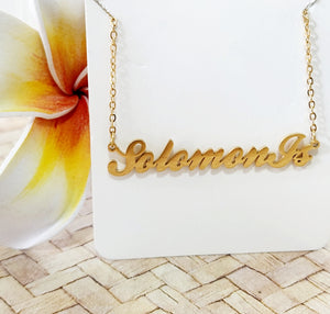 Solomon Is - High Quality Personalised Pendant Necklace