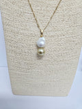 AELYN - Natural Baroque & Golden Premium Swarovski Pearl Set With 14K GF