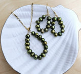 MAELYN - Green Pistachio Premium Freshwater Pearl Set With 14K GF