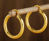 Simple Hoop Earrings - Vintage Elegant Style